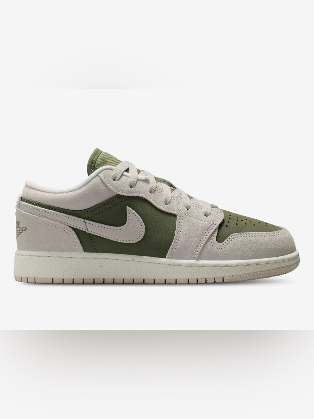 Jordan Low-Top Sneakers in Olive and Cream